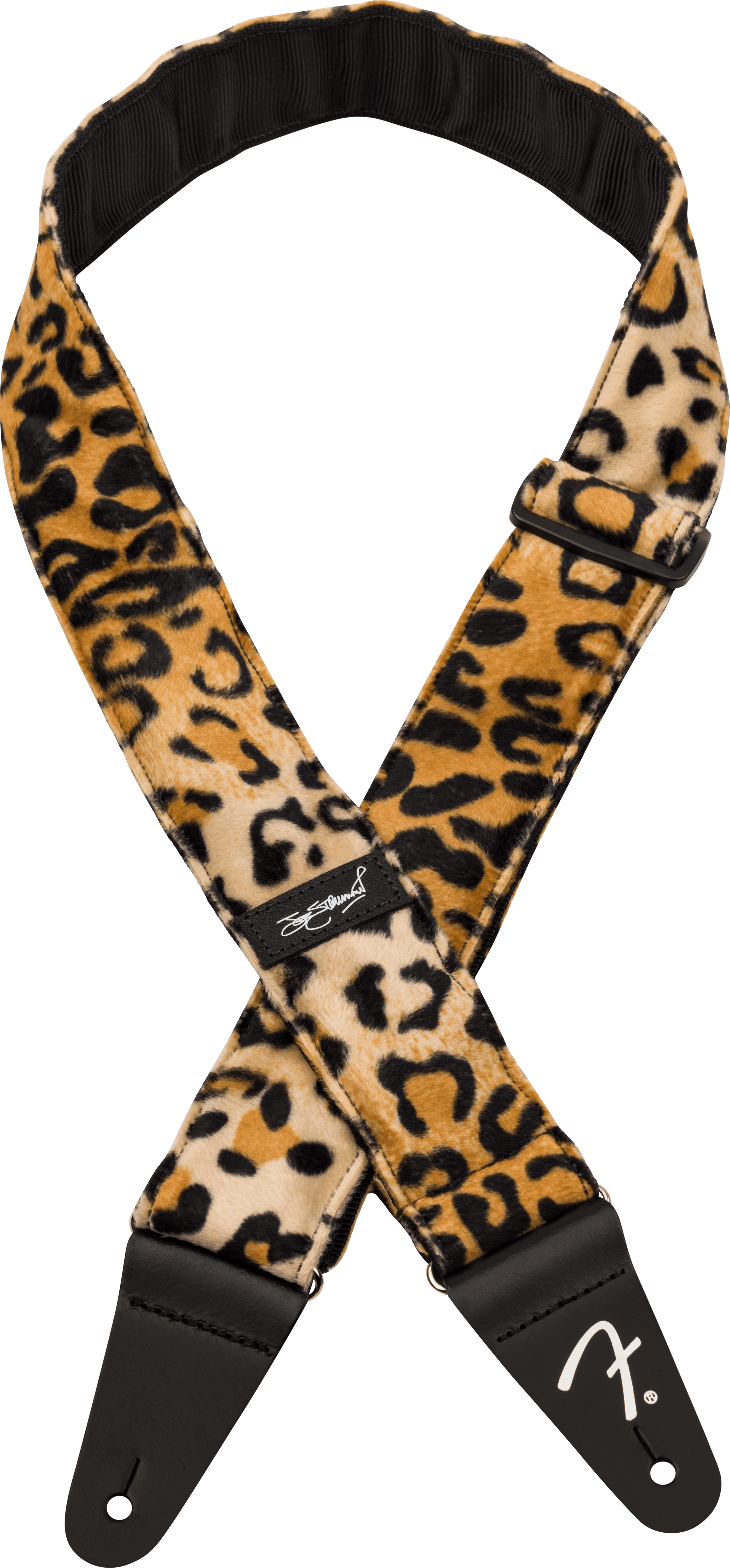 Fender Joe Strummer of The Clash Guitar or Bass Strap - Leopard Print