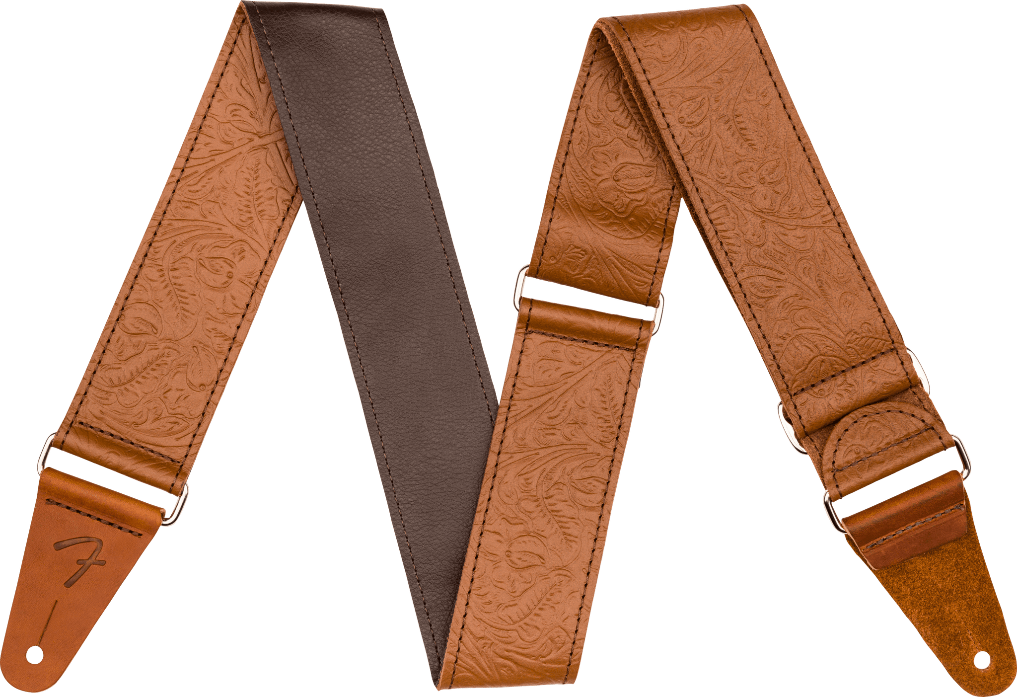 Fender Tooled Leather Guitar Strap - Brown