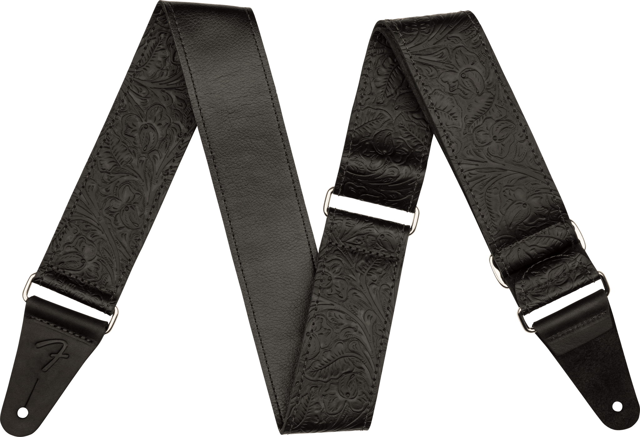 Fender Tooled Leather Guitar Strap - Black