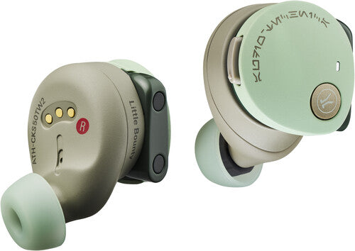 Audio Technica ATH-CKS50TW2GG Star Wars Grogu Bluetooth Earphones Ltd Ed (Green/Tan)