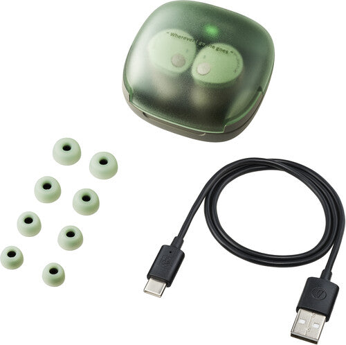 Audio Technica ATH-CKS50TW2GG Star Wars Grogu Bluetooth Earphones Ltd Ed (Green/Tan)