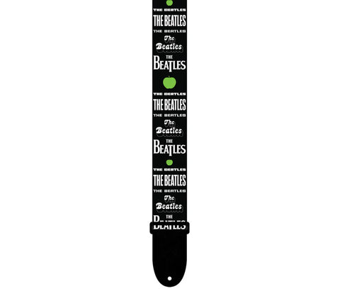 The Beatles - (w. Alt Fonts, Logo & Green Apple) - Perri's Official Licensed Polyester Guitar and Bass Strap