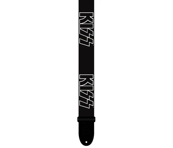 Kiss - (w. Black & White Logo) - Perri's Official Licensed Polyester Guitar and Bass Strap