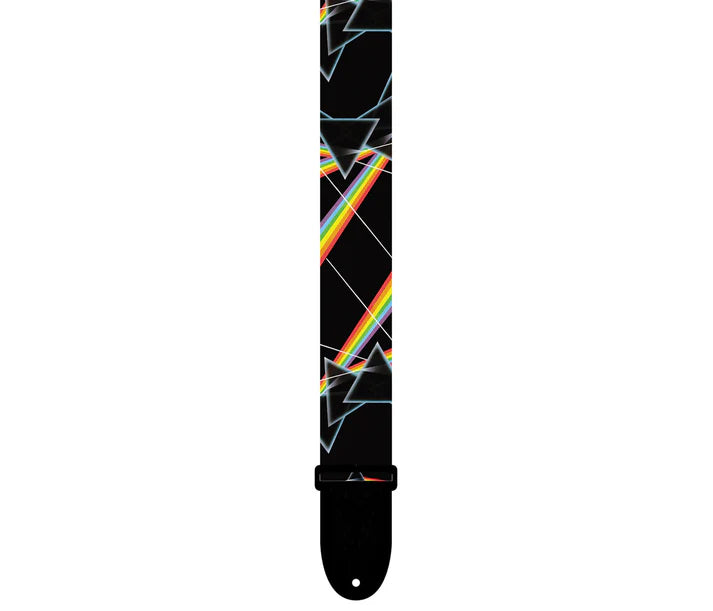 Pink Floyd - Dark Side of the Moon - (w. Album Cover Prism & Rainbow Light Spectrum) - Perri's Official Licensed Polyester Guitar and Bass Strap