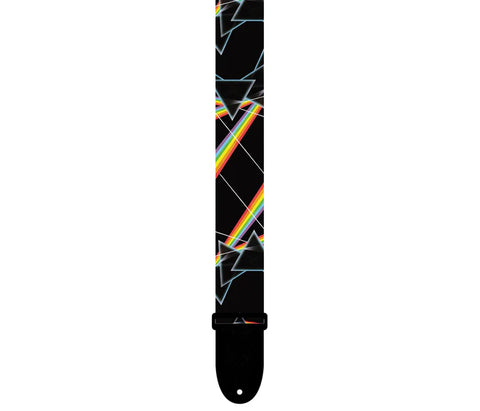 Pink Floyd - Dark Side of the Moon - (w. Album Cover Prism & Rainbow Light Spectrum) - Perri's Official Licensed Polyester Guitar and Bass Strap