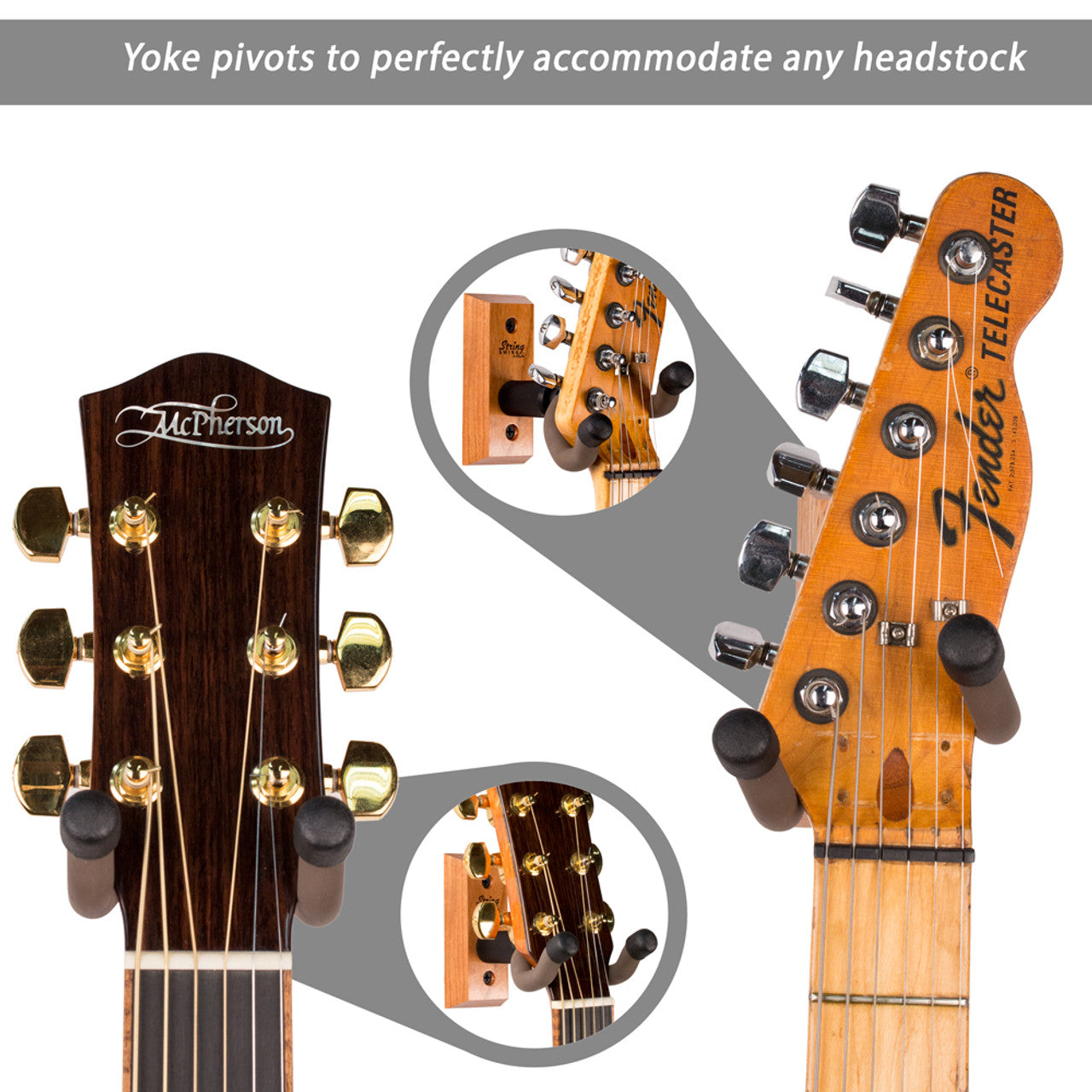 String Swing CC01K Guitar Wall Hanger - Cherry