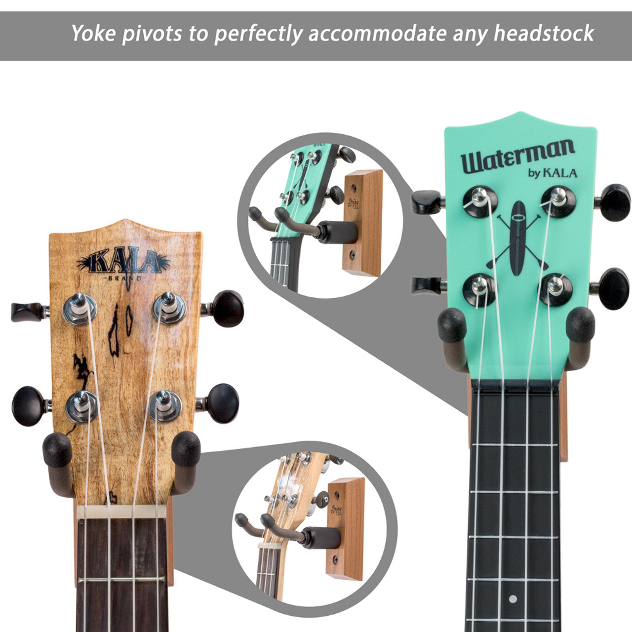 String Swing CC01UK Ukulele/Mandolin Wall Hanger - Cherry