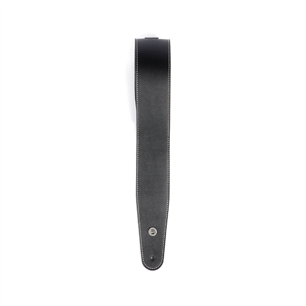 D'Addario Deluxe Leather Guitar Strap - Black