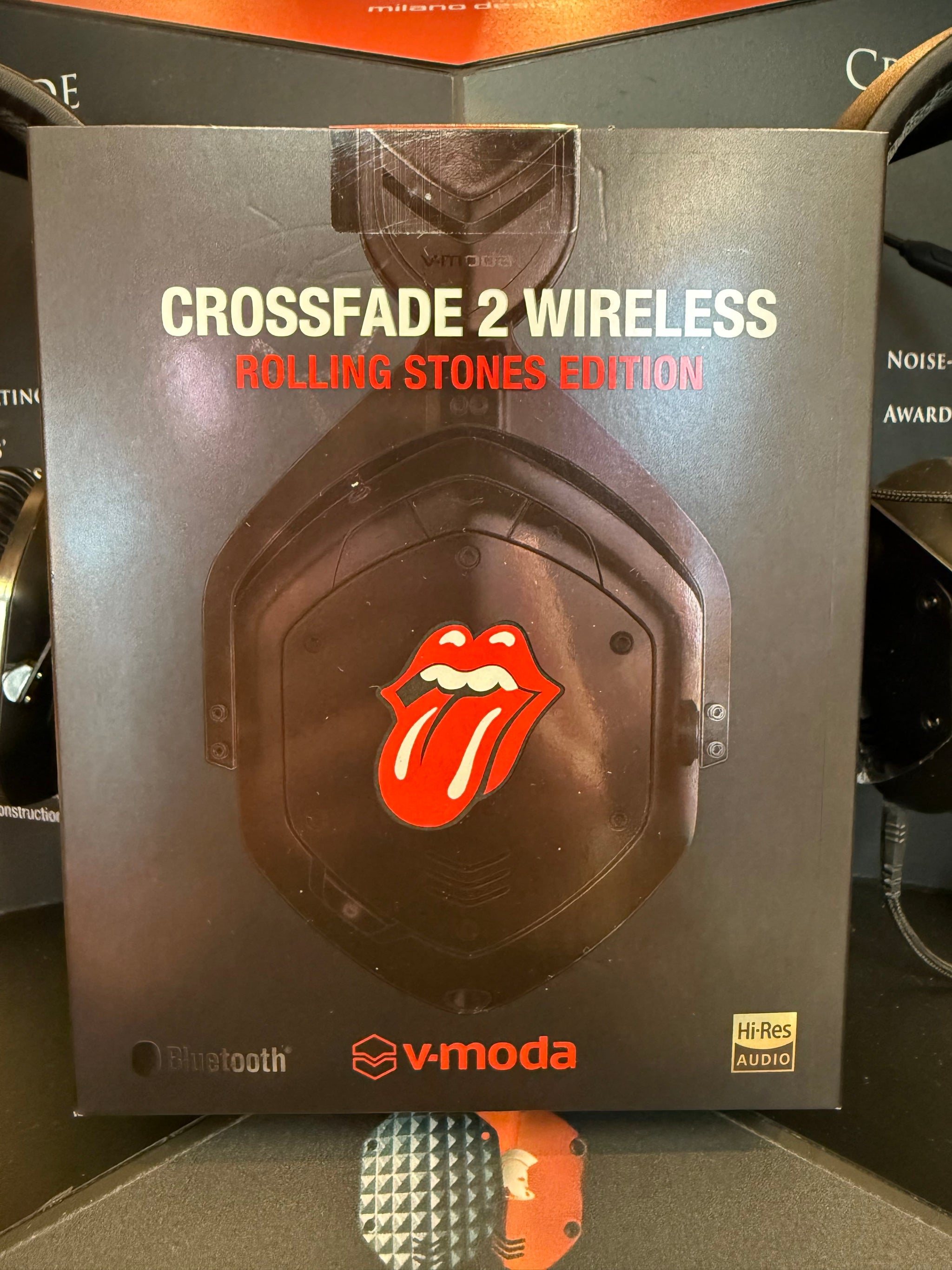 V-MODA Crossfade 2 Bluetooth (BT) Wireless Over-Ear Headphones - Rolling Stones Limited Edition Tongue- RSTONES-CLASSIC