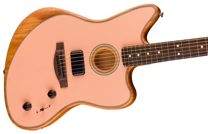 Fender Acoustasonic Player Jazzmaster Acoustic-Electric Guitar - Shell Pink with Rosewood Fingerboard