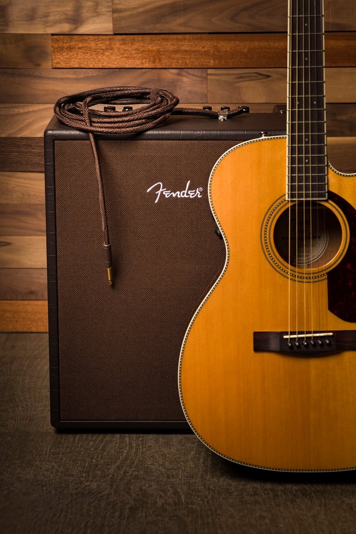 Fender Deluxe Series Paramount Acoustic Guitar Instrument Cable - 10' Brown Straight-Straight