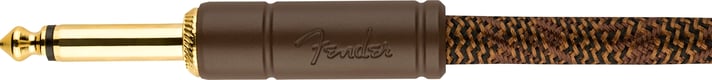 Fender Deluxe Series Paramount Acoustic Guitar Instrument Cable - 18.6' Brown Straight-Straight
