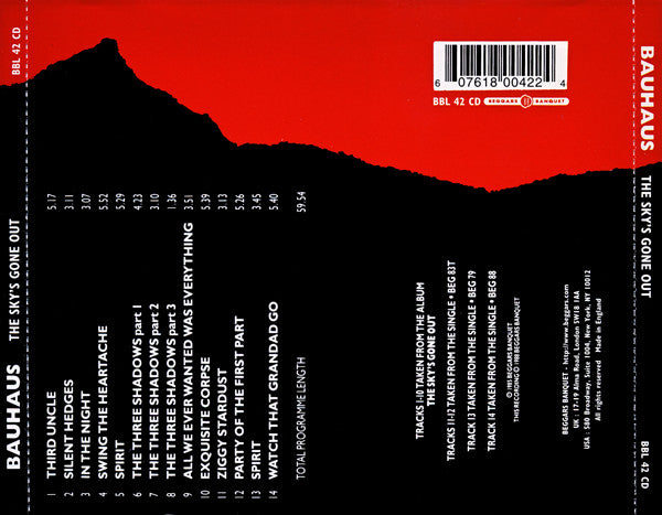 Bauhaus - The Sky's Gone Out CD