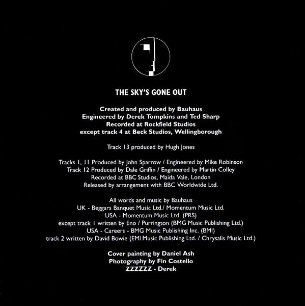 Bauhaus - The Sky's Gone Out CD