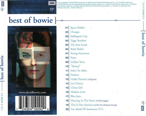 David Bowie - Best of Bowie CD - Grass Roots Music Store