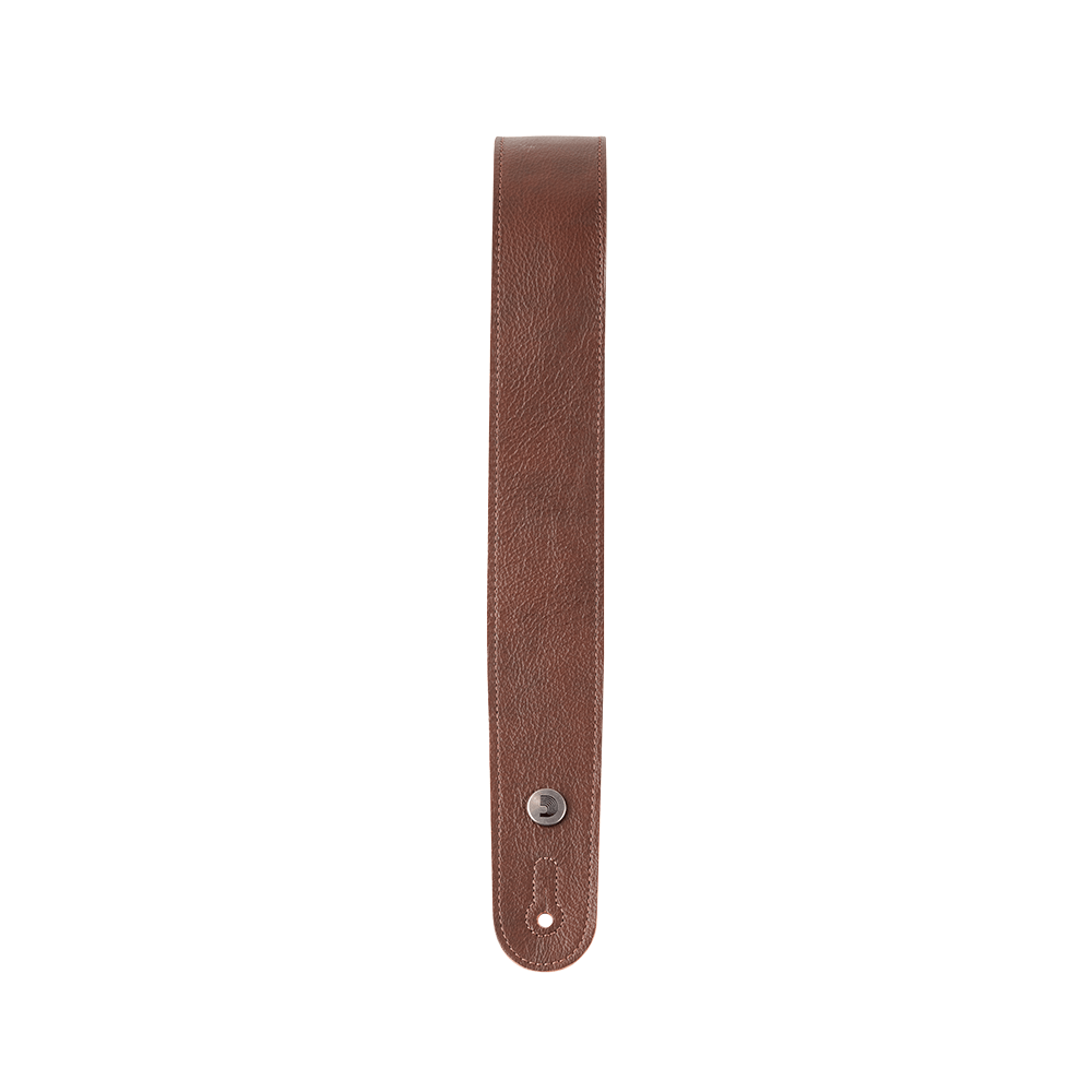 D'Addario Slim Garment Leather Guitar Strap - Brown