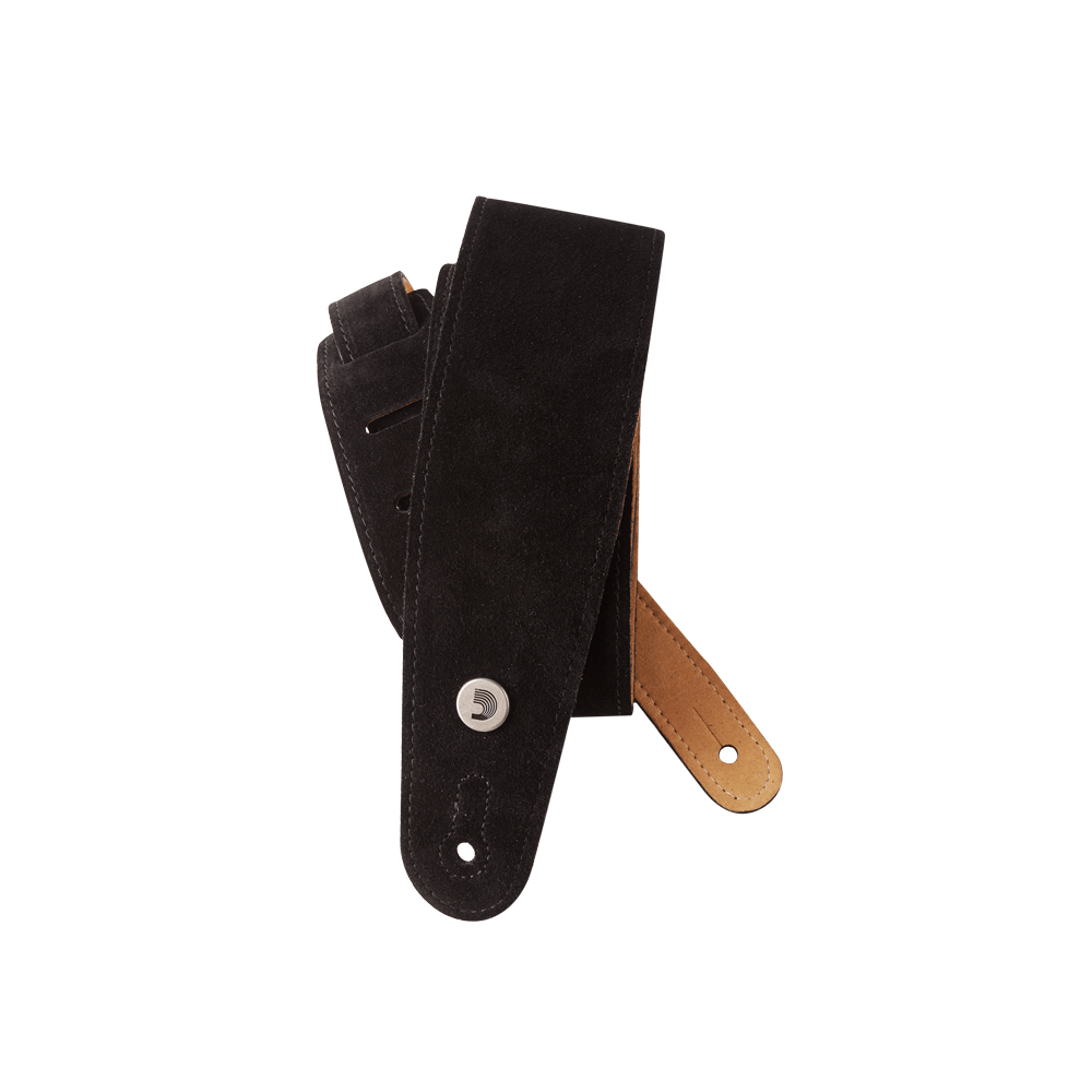 D'Addario Suede 2-Inch Guitar Strap - Black