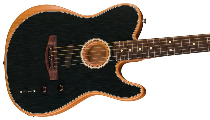 Fender Acoustasonic Player Telecaster Acoustic-electric Guitar - Brushed Black with Rosewood Fingerboard