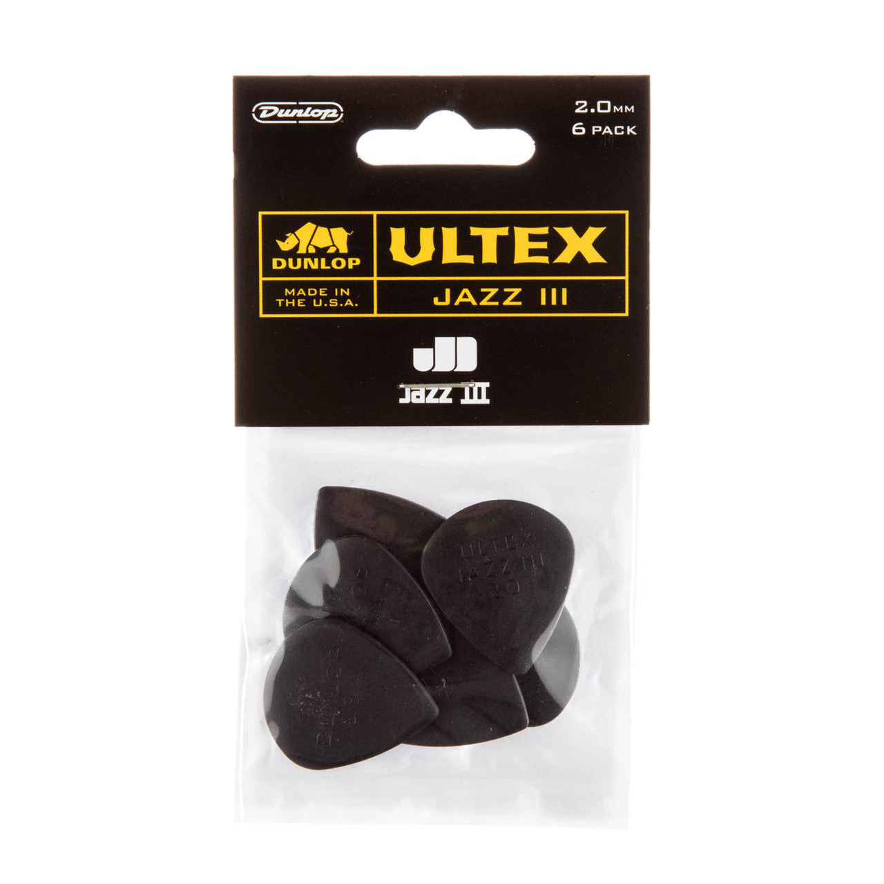 Dunlop Ultex Jazz III Picks 6-Pack - 2.0mm