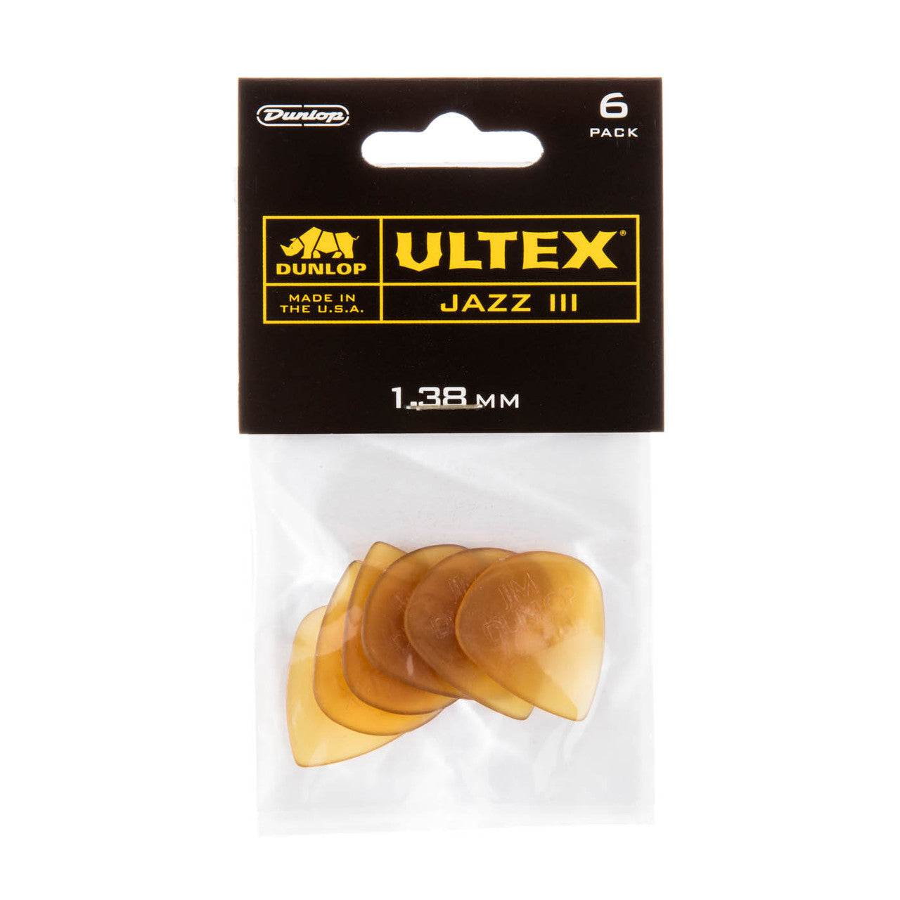 Dunlop Ultex Jazz III Picks 6-Pack - 1.38mm