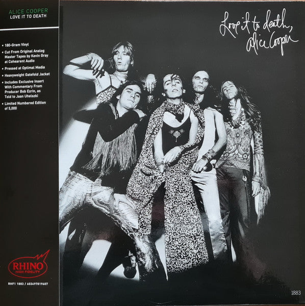 Alice Cooper – Love It to Death (Thumb Cover) Vinyl LP Record - Rhino High Fidelity Series Reissue Remastered - Limited to 5,000 Worldwide