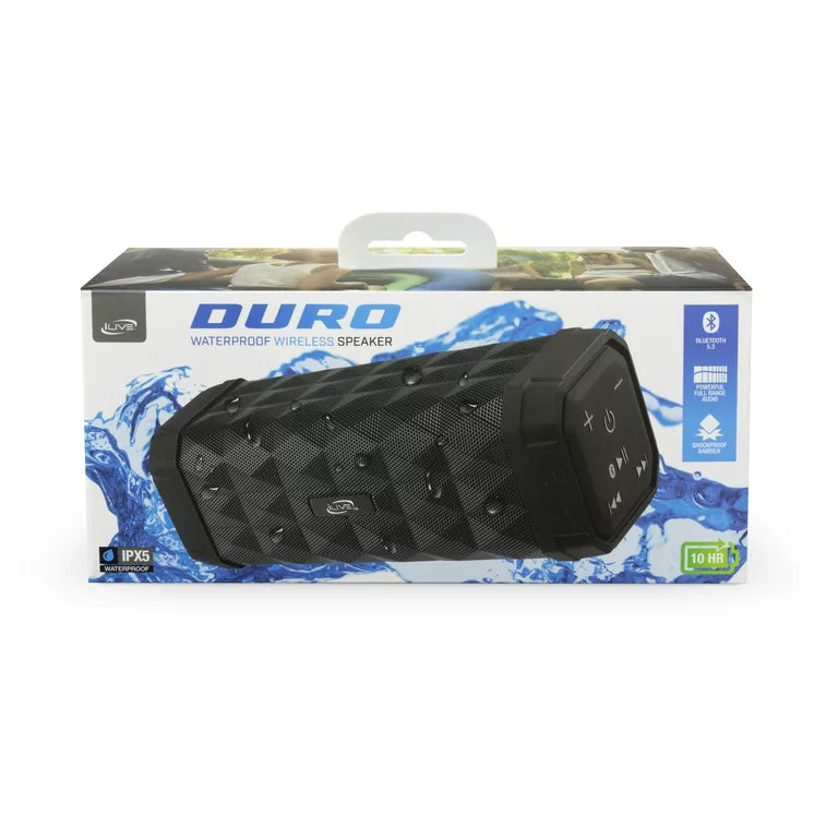 iLive IPX5 Duro Waterproof Wireless Bluetooth Speaker