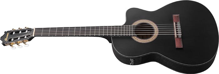 Ibanez GA5MHTCE-WK - Acoustic-Electric Classical Nylon String Guitar - Weathered Black Open Pore