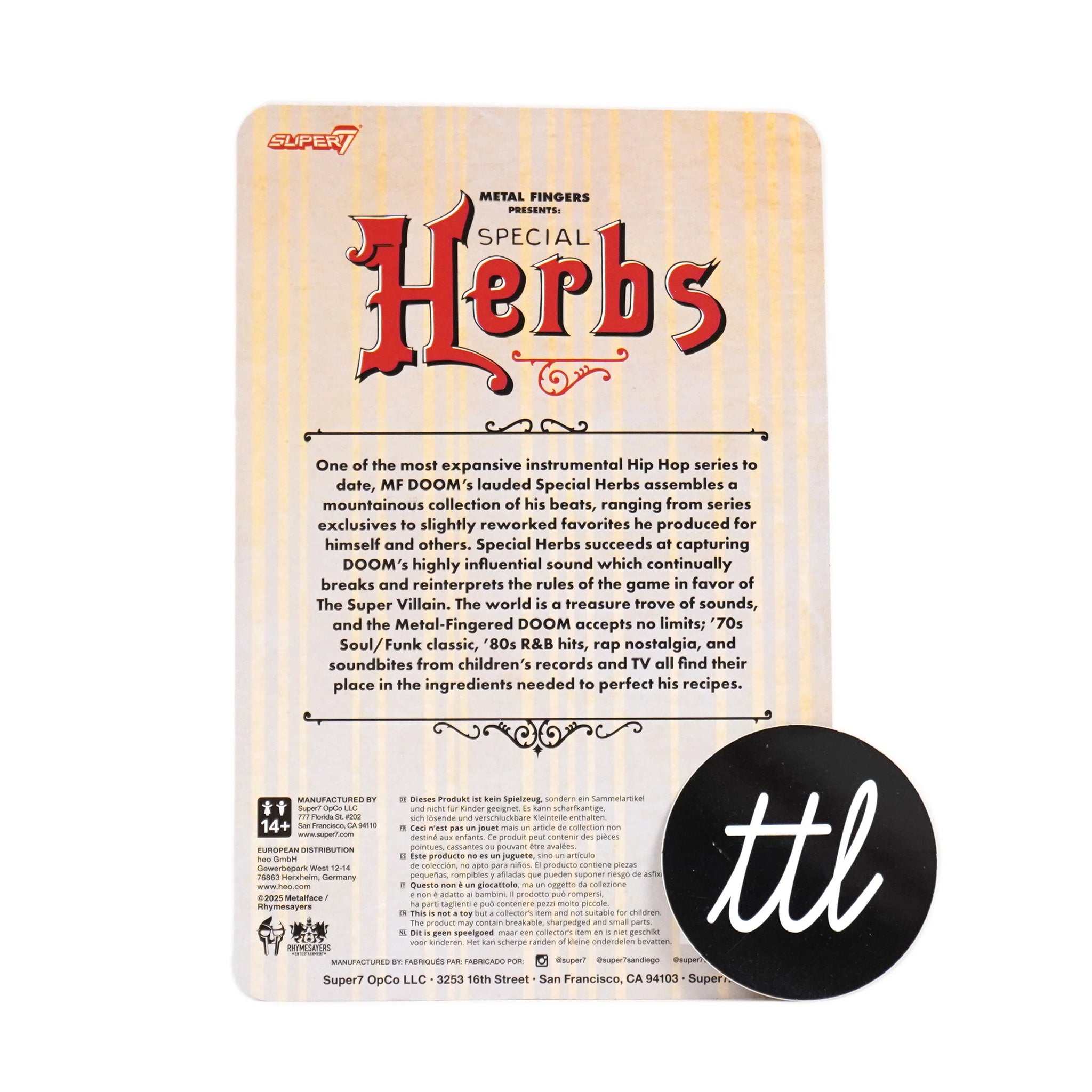 Super7 MF DOOM Special Herbs ReAction Figure