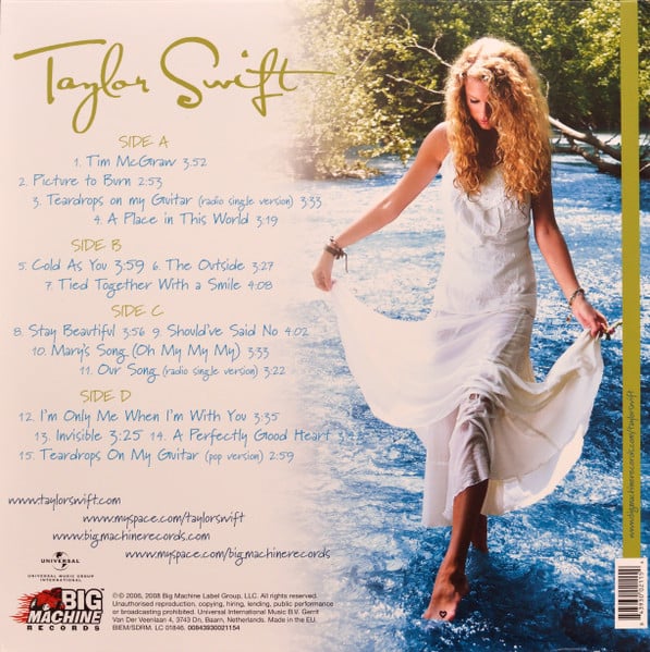 Taylor Swift Self-titled Debut 2-LP Vinyl Record - 180g Black - Limited Import - New/Sealed