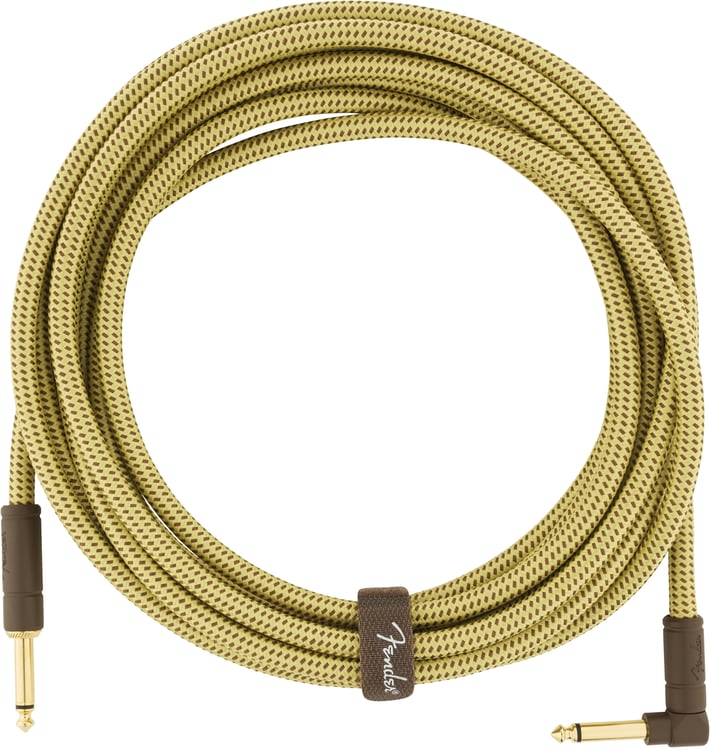 Fender Deluxe Series Tweed 18.6' Guitar Instrument Cable Straight-Right Angle