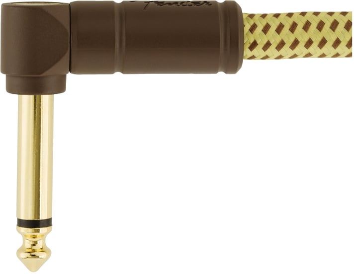 Fender Deluxe Series Tweed 18.6' Guitar Instrument Cable Straight-Right Angle