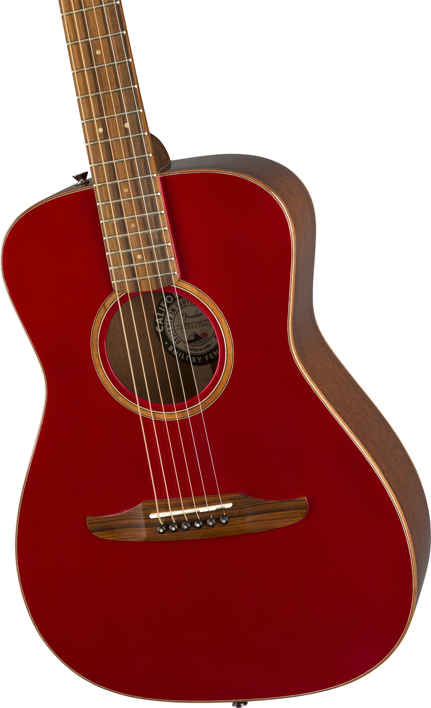 Fender Malibu Classic Acoustic / Electric Guitar - Hot Rod Red Metallic