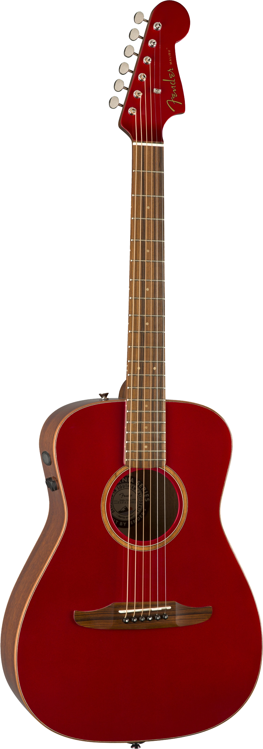 Fender Malibu Classic Acoustic / Electric Guitar - Hot Rod Red Metallic