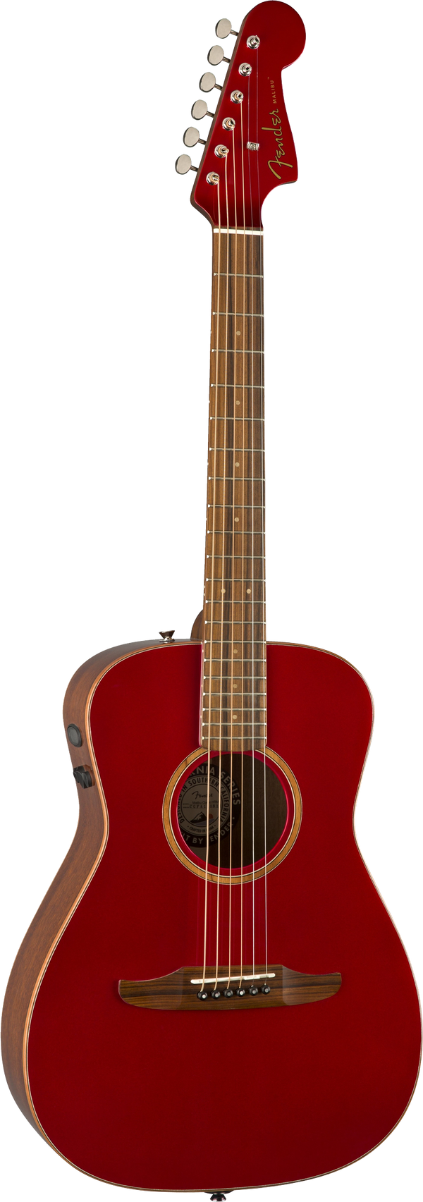 Fender Malibu Classic Acoustic Electric Guitar Hot Rod Red