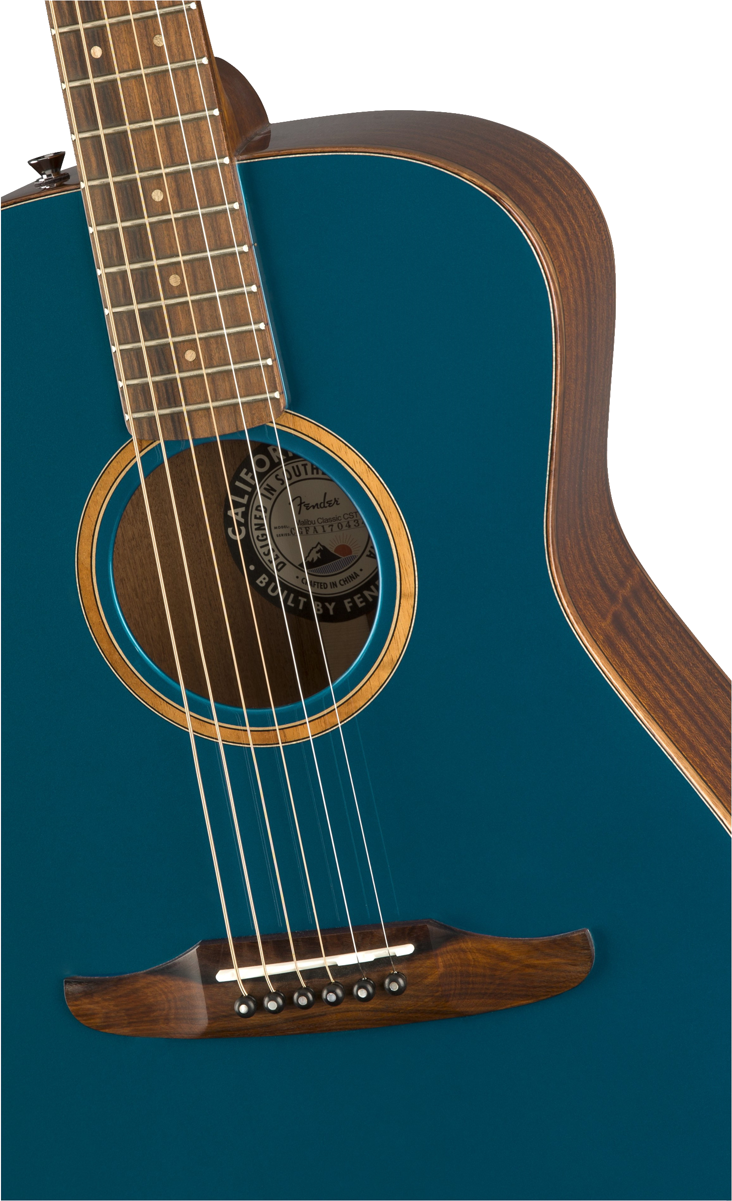 Fender Malibu Classic Acoustic / Electric Guitar - Cosmic Turquoise