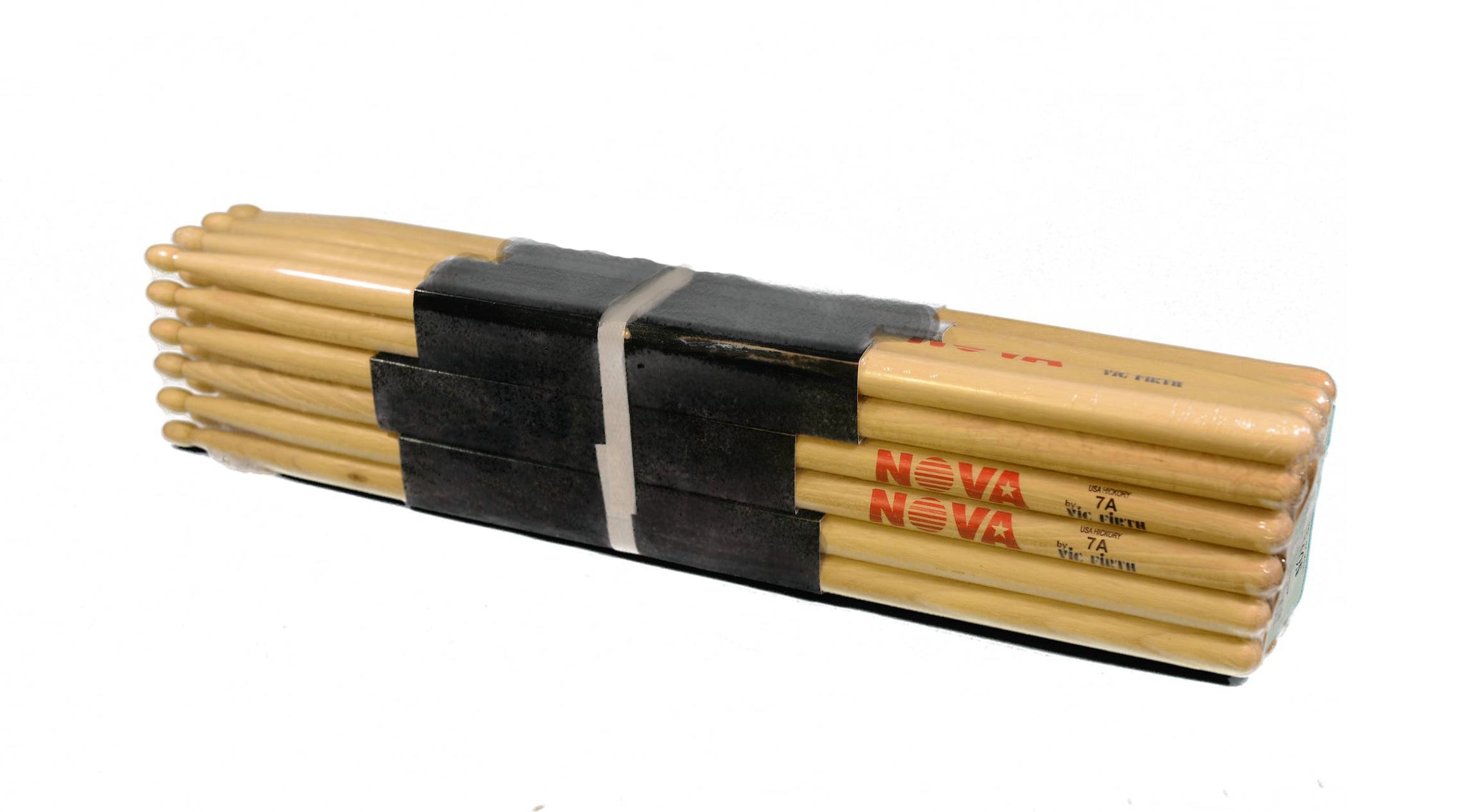 (12-Pairs) Vic Firth® NOVA® 7A Hickory Drumsticks, Wood Sticks, Wood Tip. #N7A