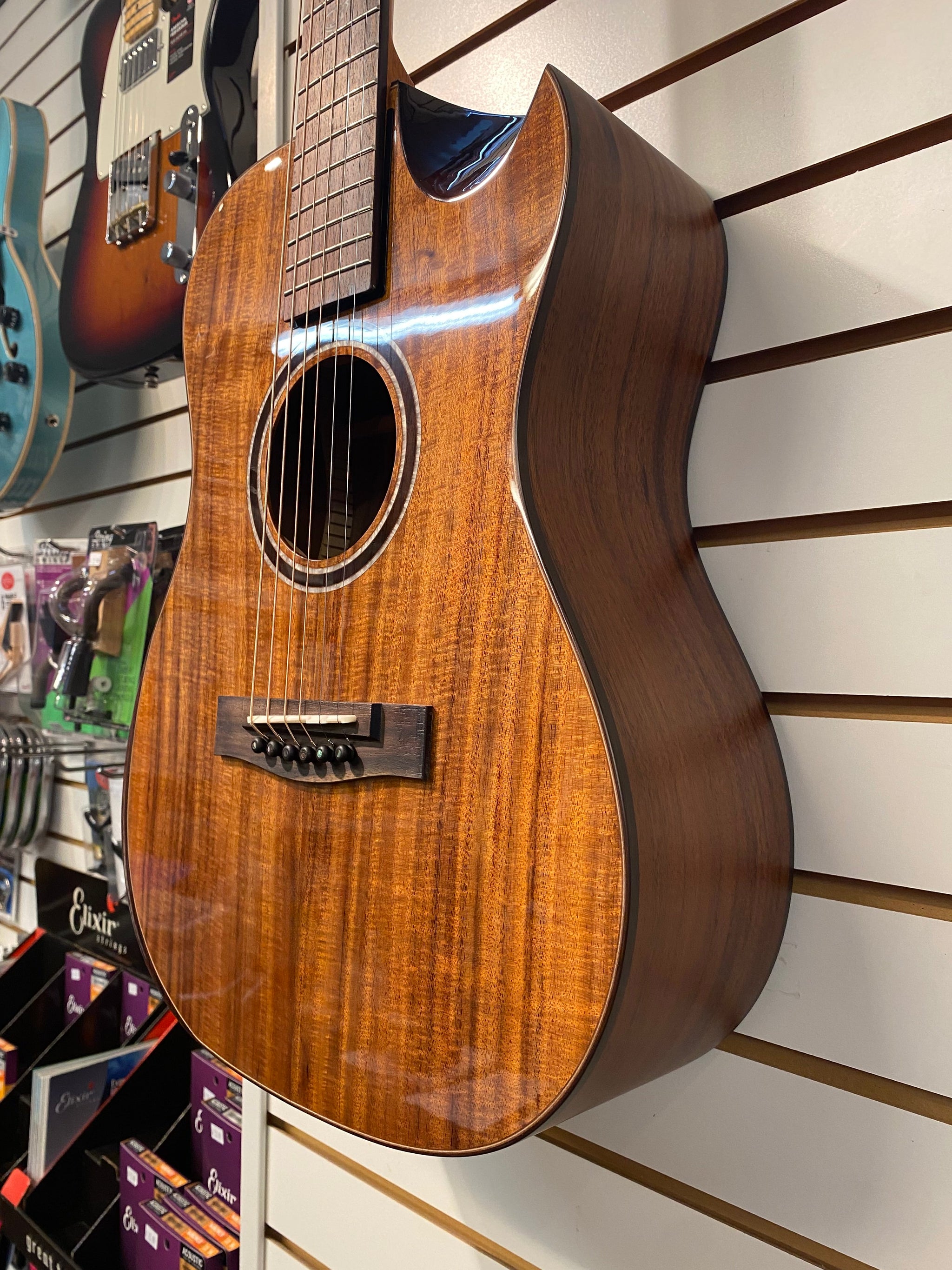 Journey® OF822C Limited Edition KOA Acoustic-Electric Travel Guitar w/ Carryon Bag 2029
