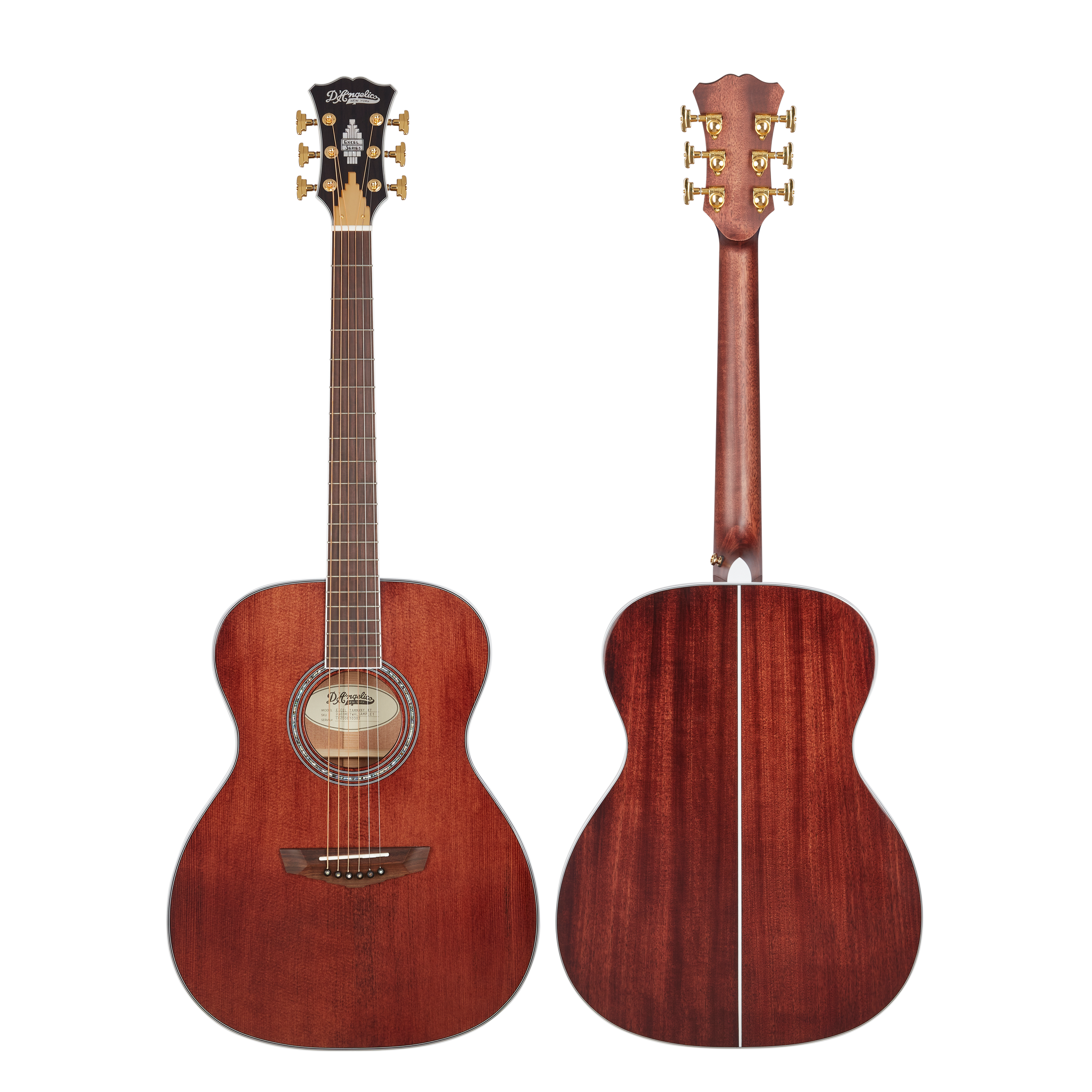 D'Angelico Excel Tammany XT Walnut Satin Acoustic Electric Guitar