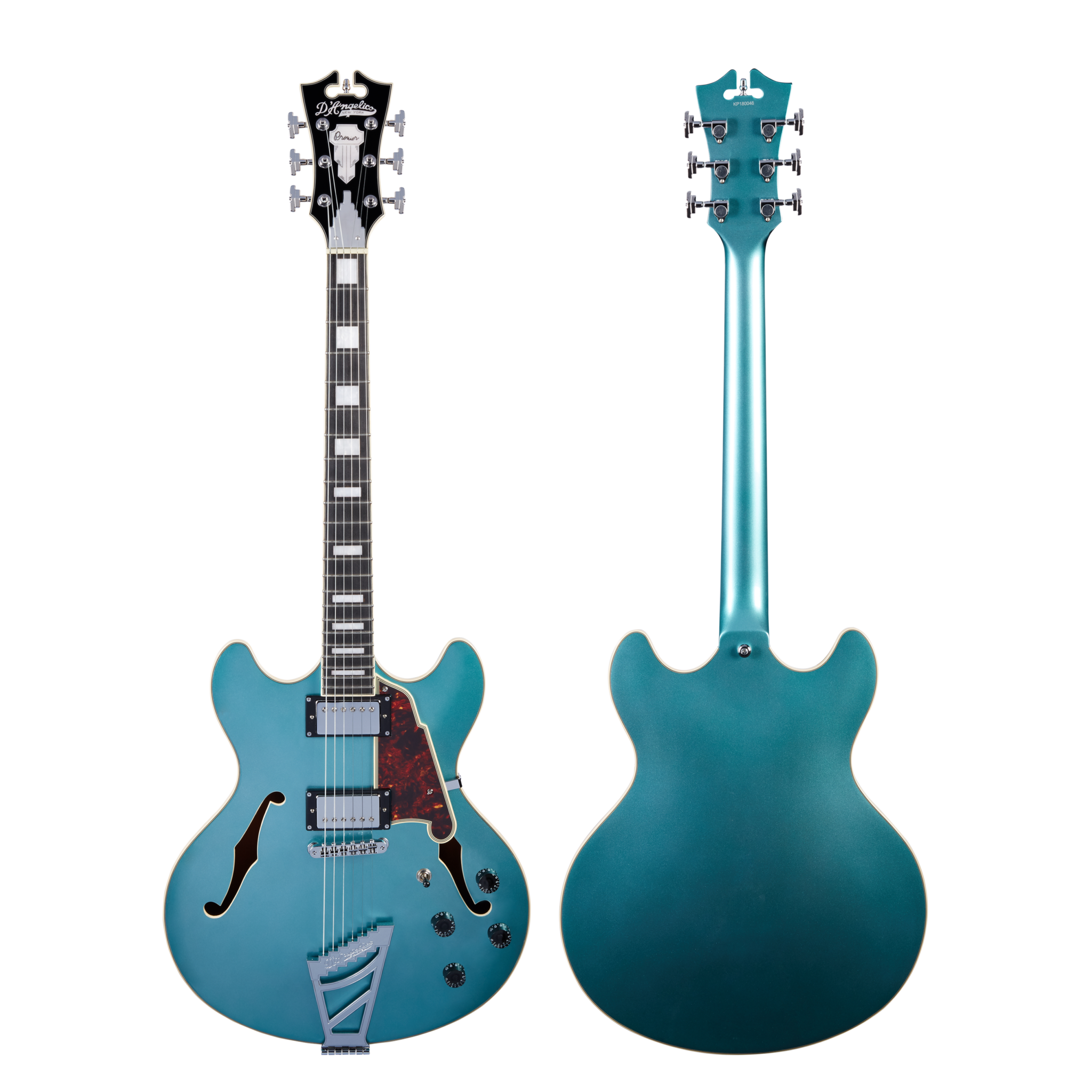 D'Angelico Premier DC Ocean Turquoise Electric Guitar Stairstep Tail