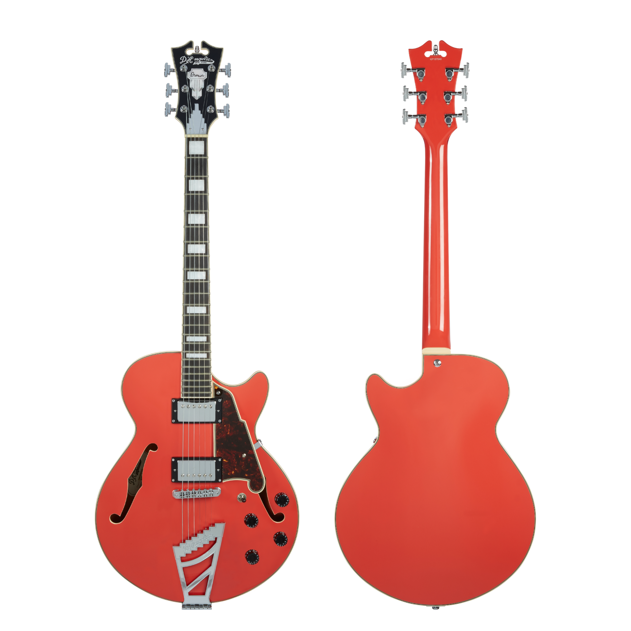 D'Angelico Premier SS Fiesta Red Electric Guitar Stairstep Tailpiece