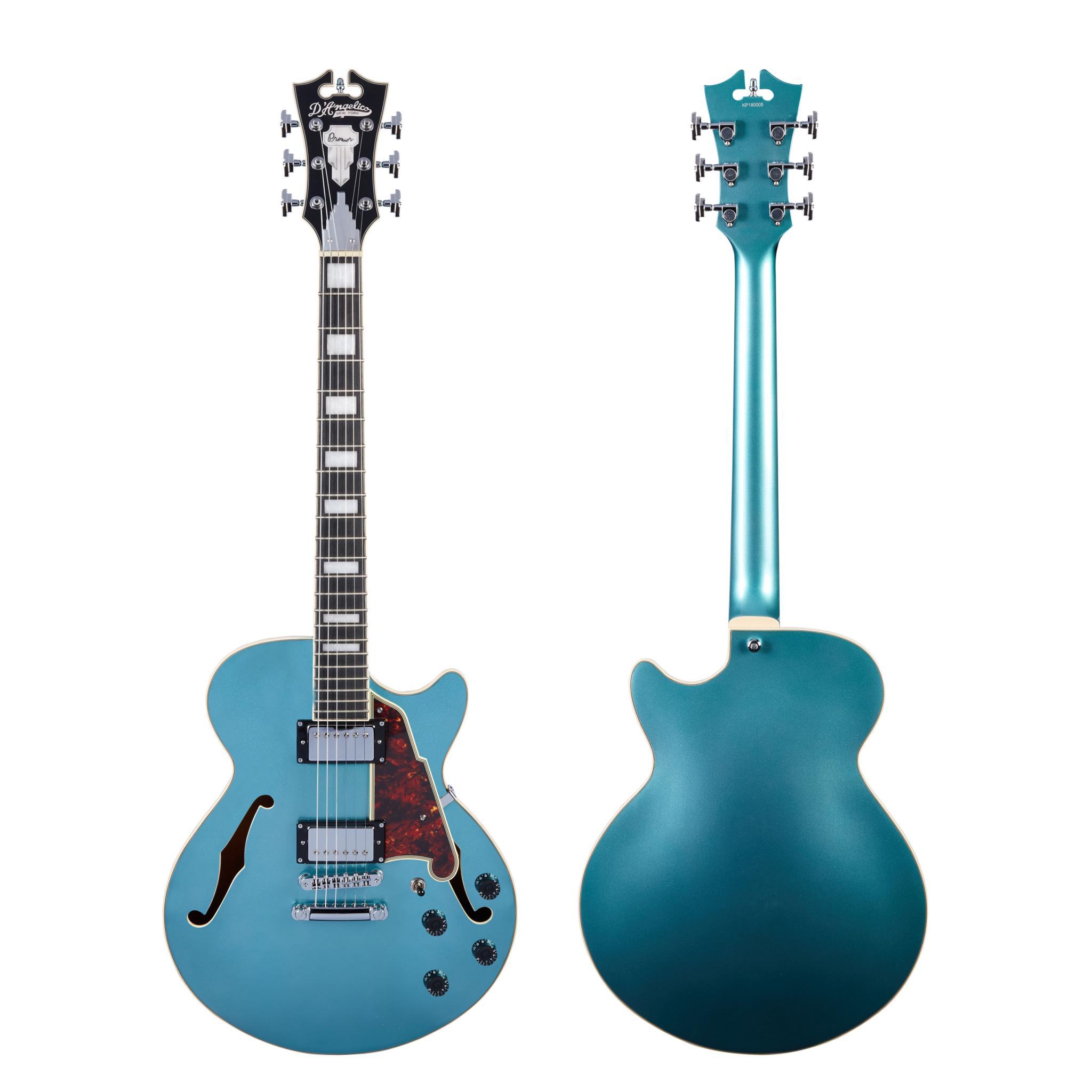 D'Angelico Premier SS Ocean Turquoise Electric Guitar Stop Tailpiece