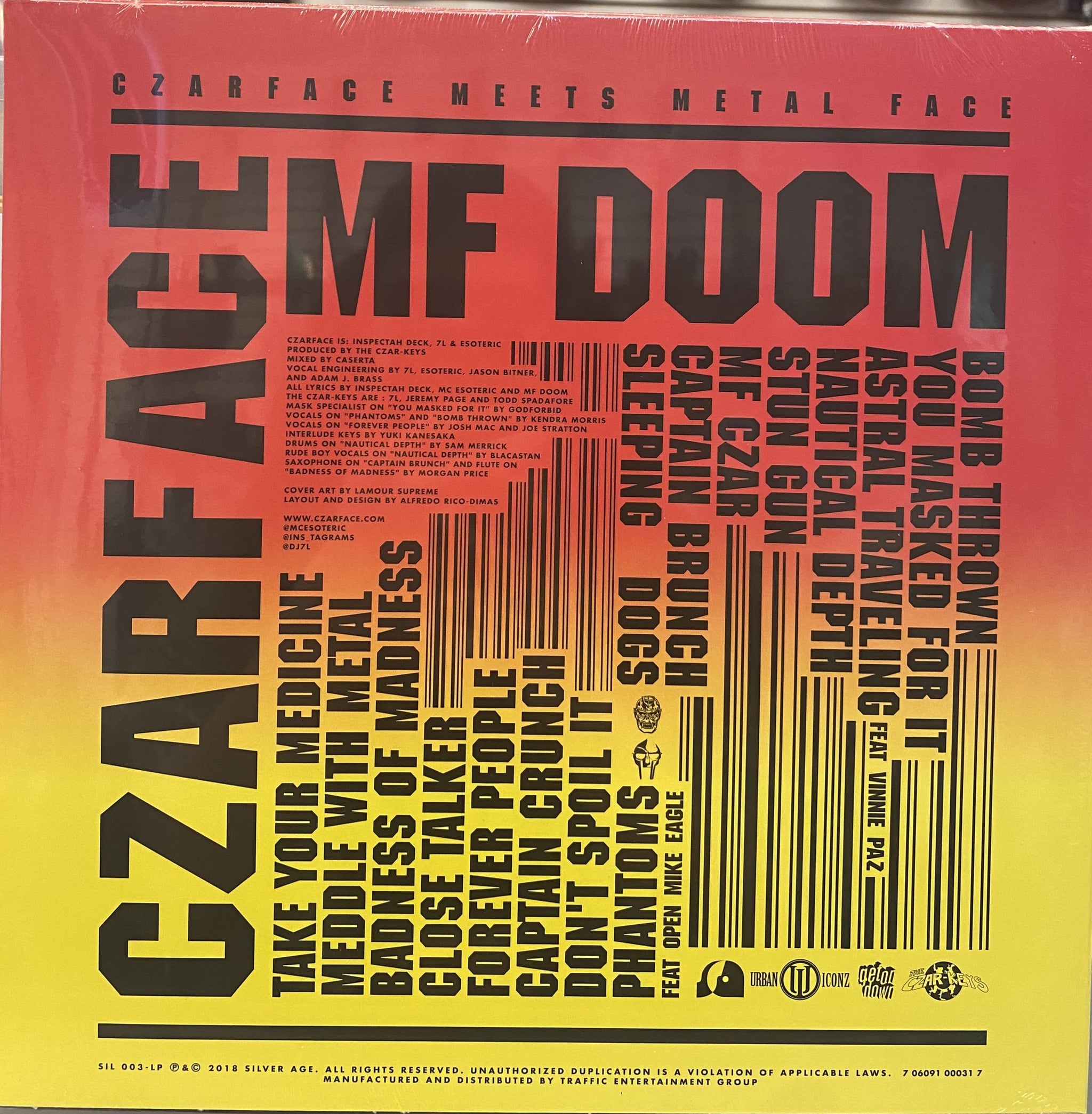 Czarface & MF Doom - Czarface Meets Metal Face - Vinyl LP Record (Rap)