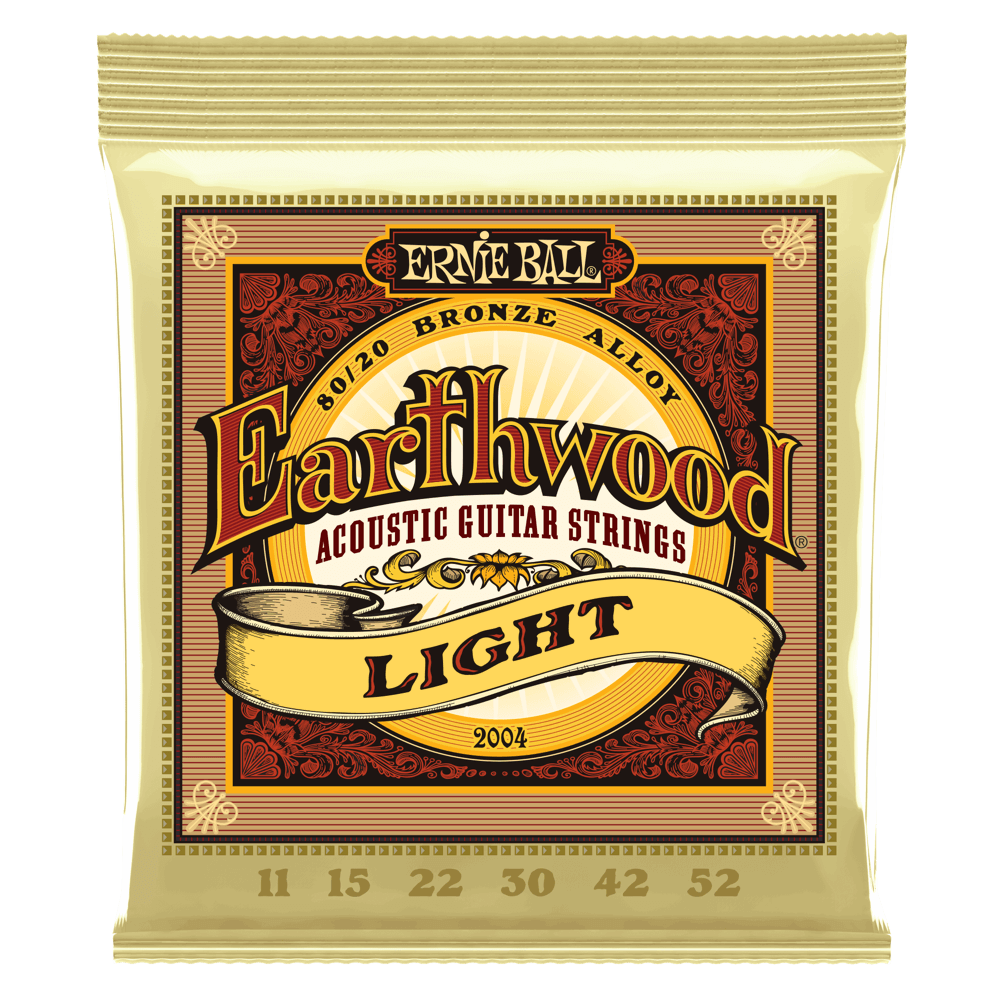 Ernie Ball Earthwood Light - 80/20 Bronze Alloy Acoustic Guitar Strings 11-52