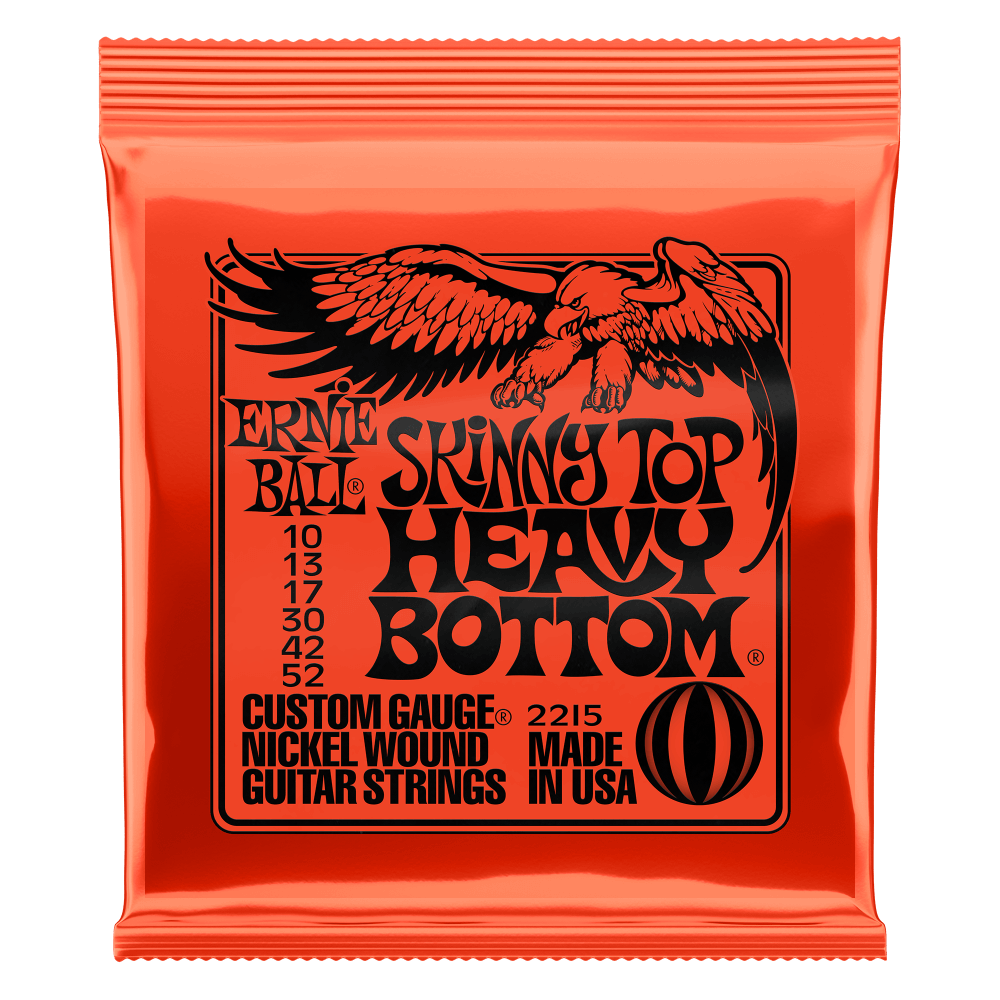 Ernie Ball Skinny Top Heavy Bottom - Custom Gauge Nickel Wound Electric Guitar Strings 10-52