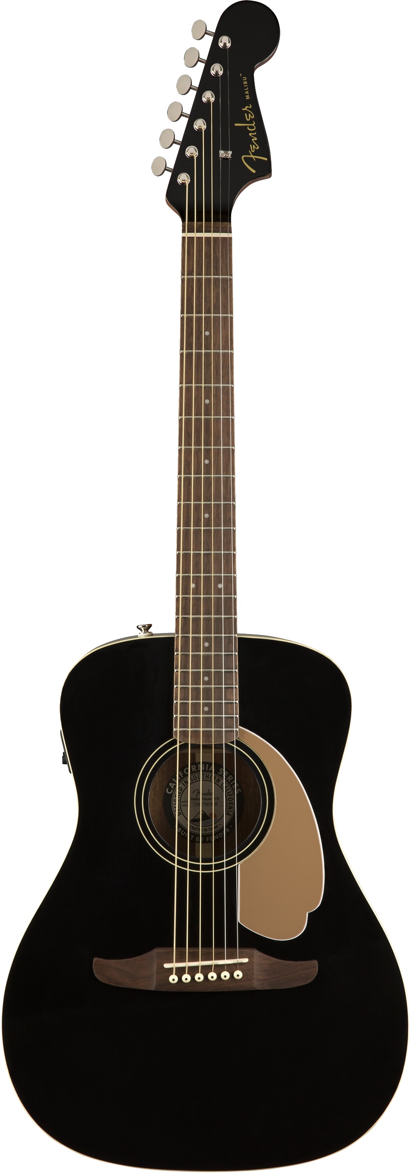 Fender Malibu Player Acoustic / Electric Guitar - Jetty Black