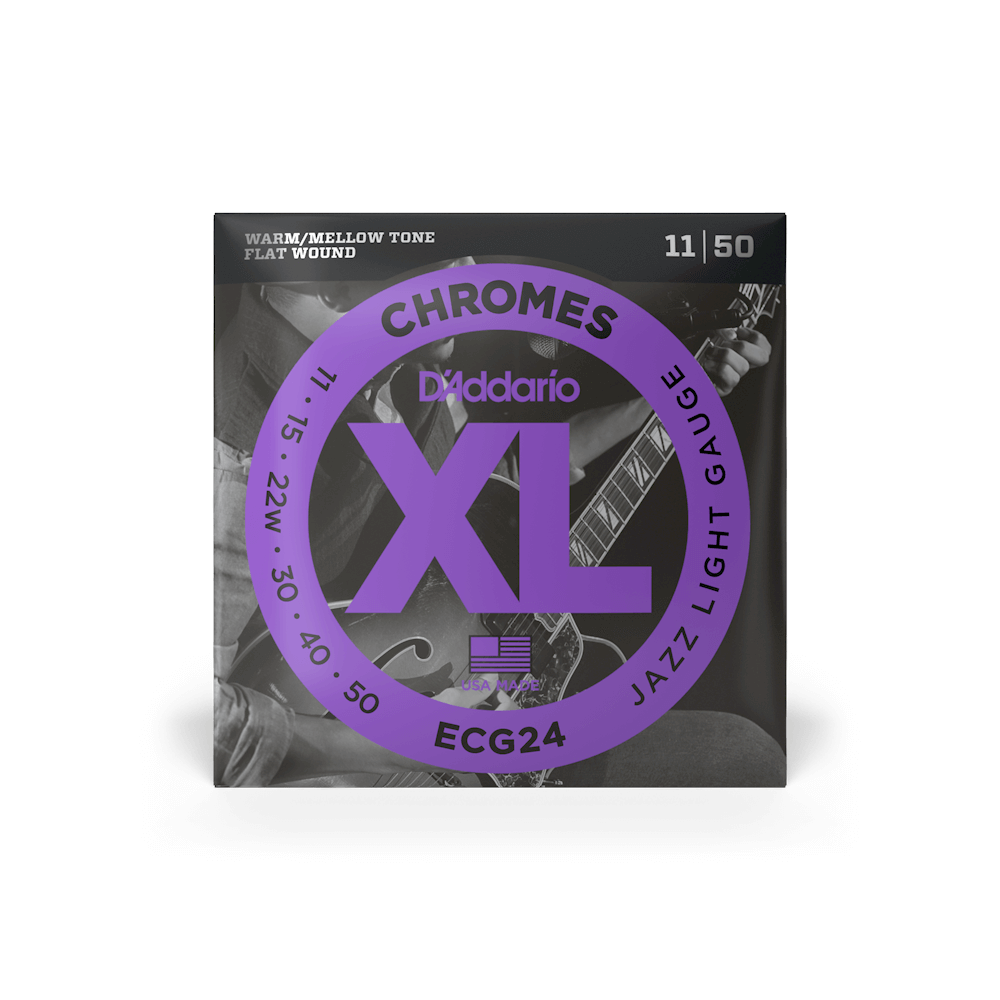 D'Addario® ECG24 Chromes Flat Wound Electric Guitar Strings