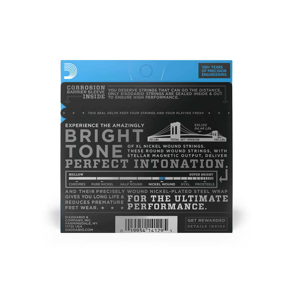 D'Addario® EXL120 Nickel Wound Electric Guitar Strings 9-42
