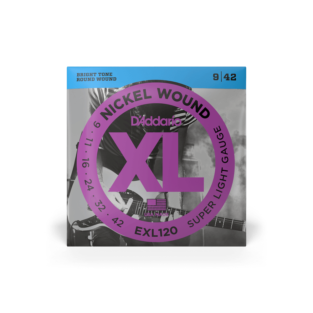 D'Addario® EXL120 Nickel Wound Electric Guitar Strings 9-42