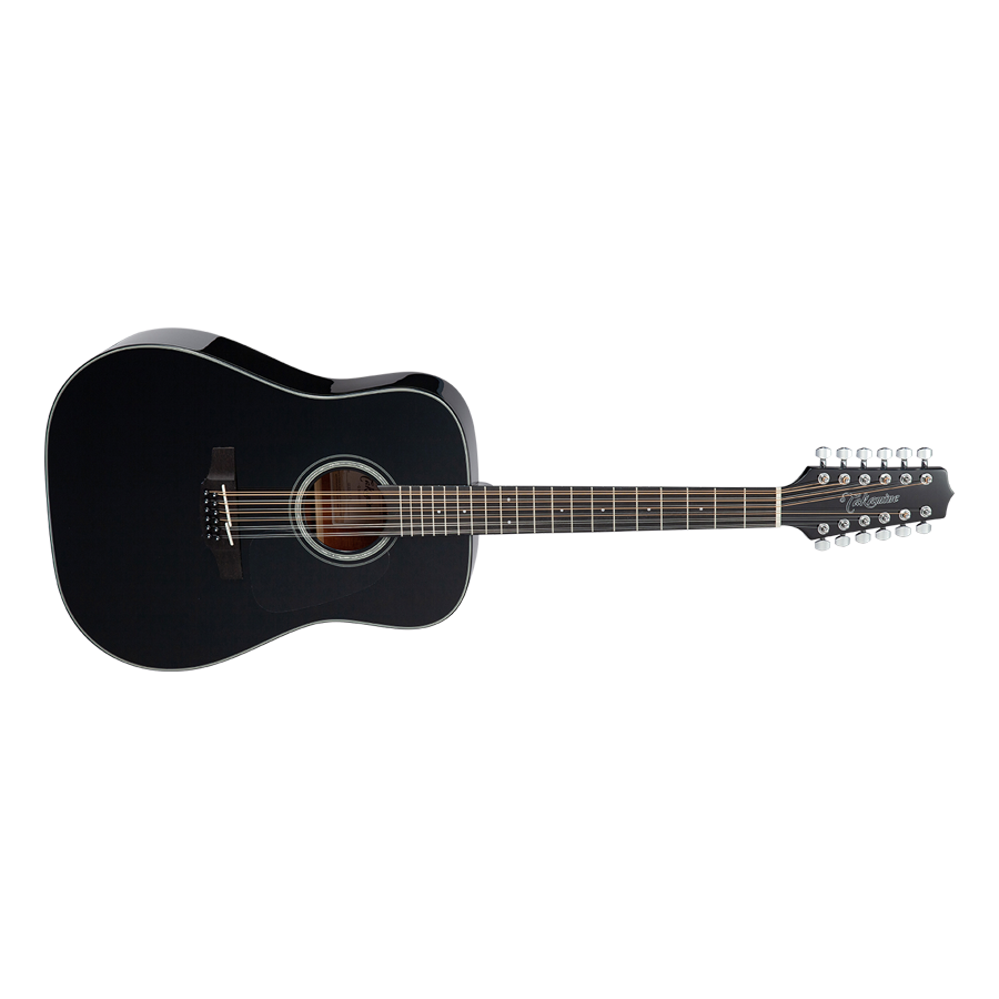 Takamine G Series GD30CE-12 Dreadnought 12-String Acoustic-Electric Guitar Black