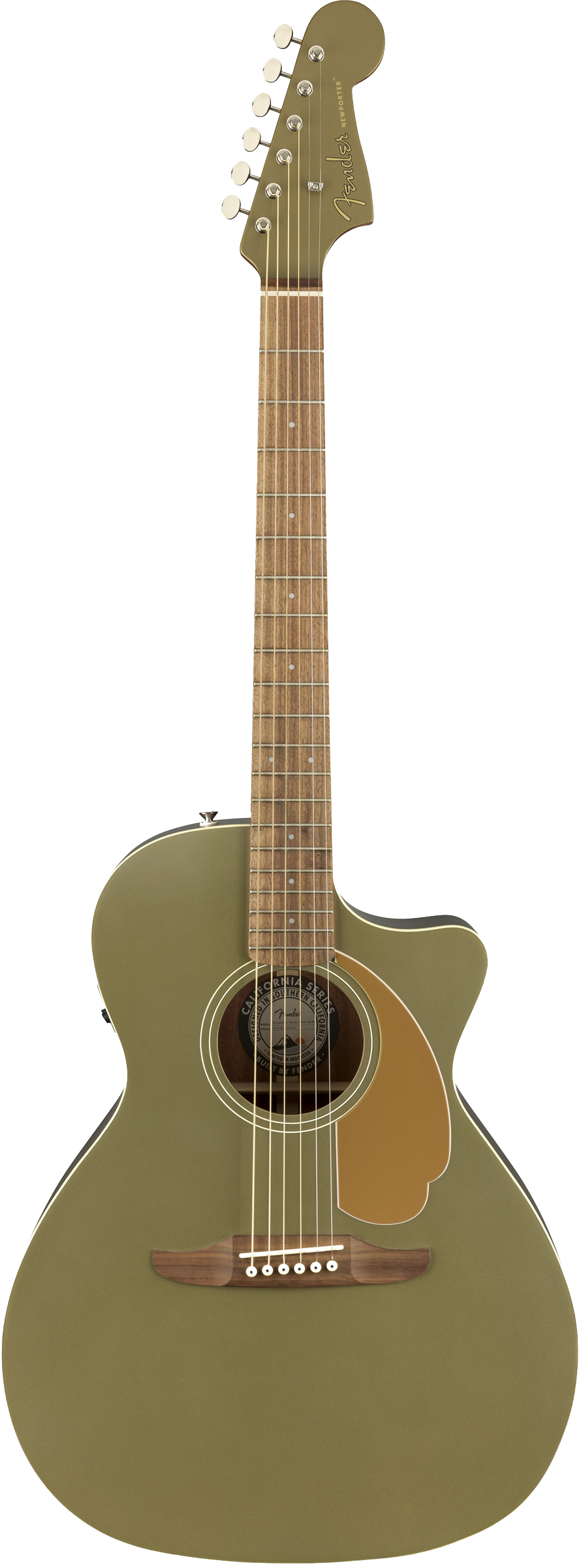 Fender Newporter Player Acoustic / Electric Guitar - Olive Satin